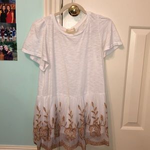 White top with confetti bottom